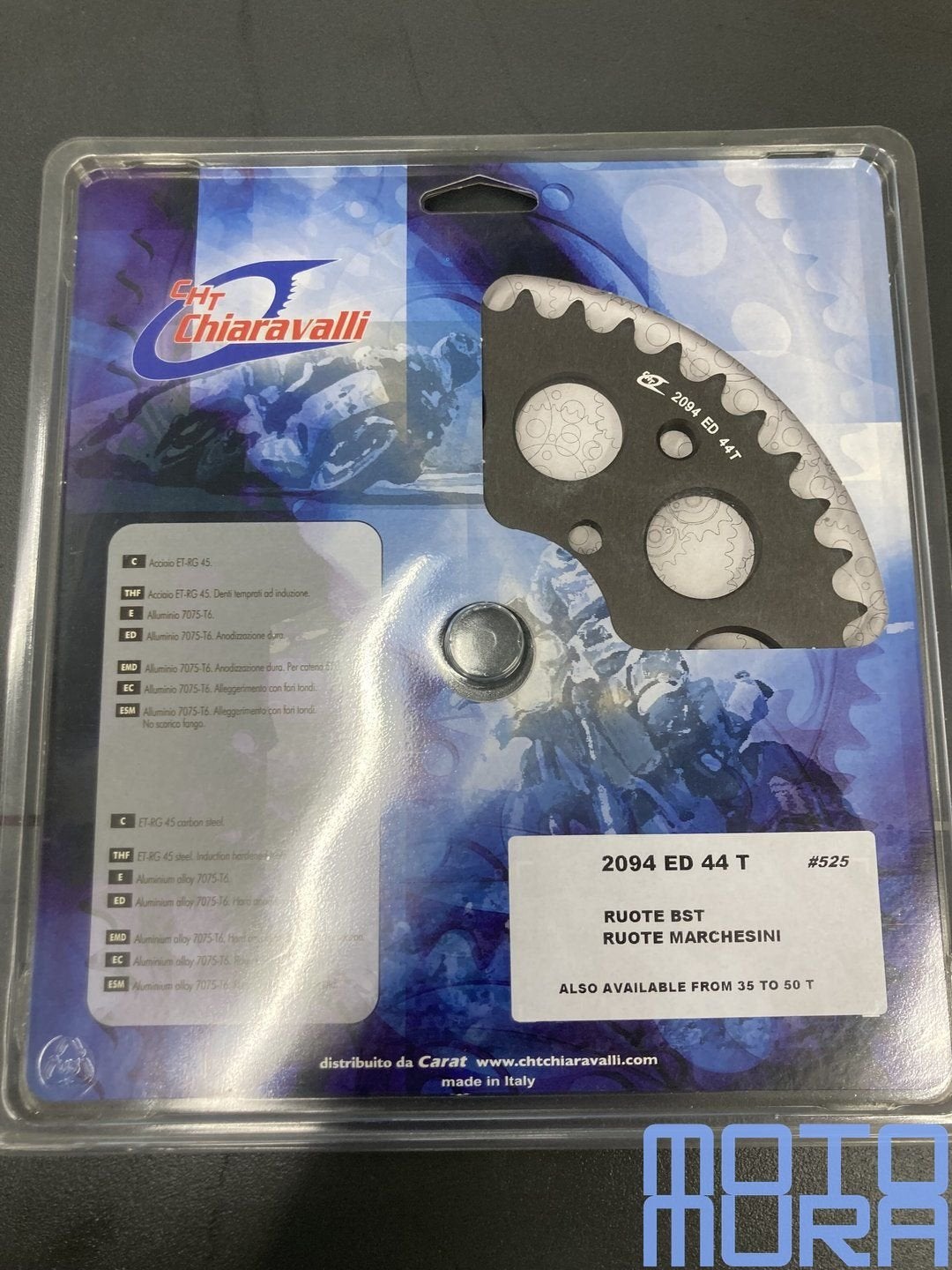Alu achtertandwiel 44T 525 voor Marchesini BST OZ wielen Chi, Motoren, -, -, Nieuw, Ophalen of Verzenden
