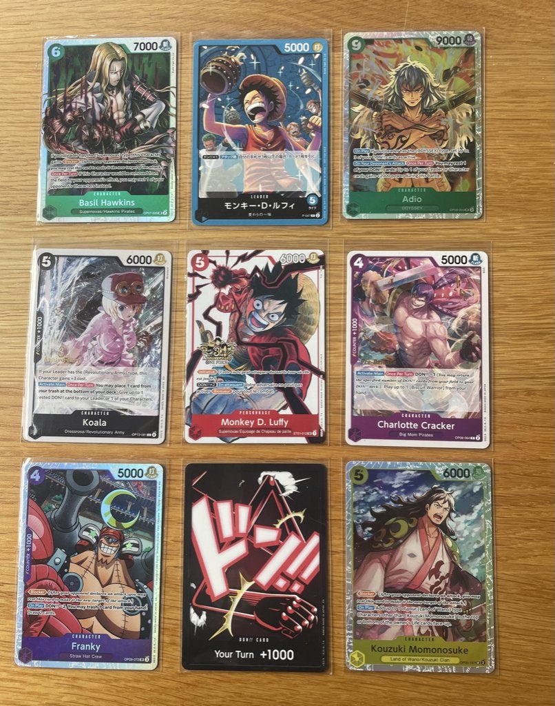 ONE PIECE, Verzenden, Zo goed als nieuw, Speelkaart(en)
