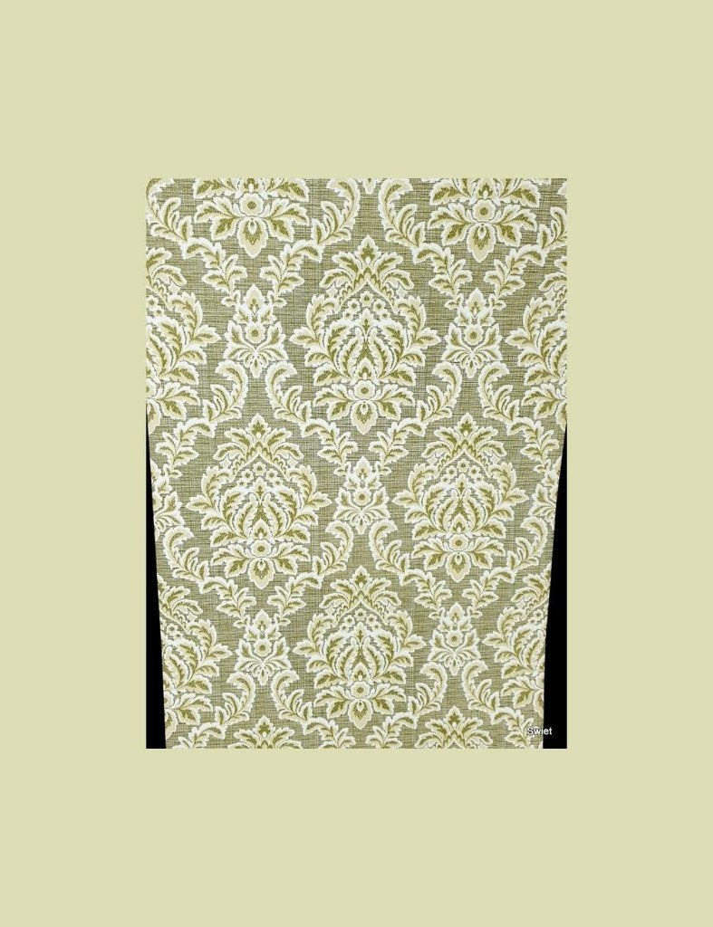 3708 Barok behang olijfgroen retro klassiek vintage swiet, Ophalen of Verzenden, Wit