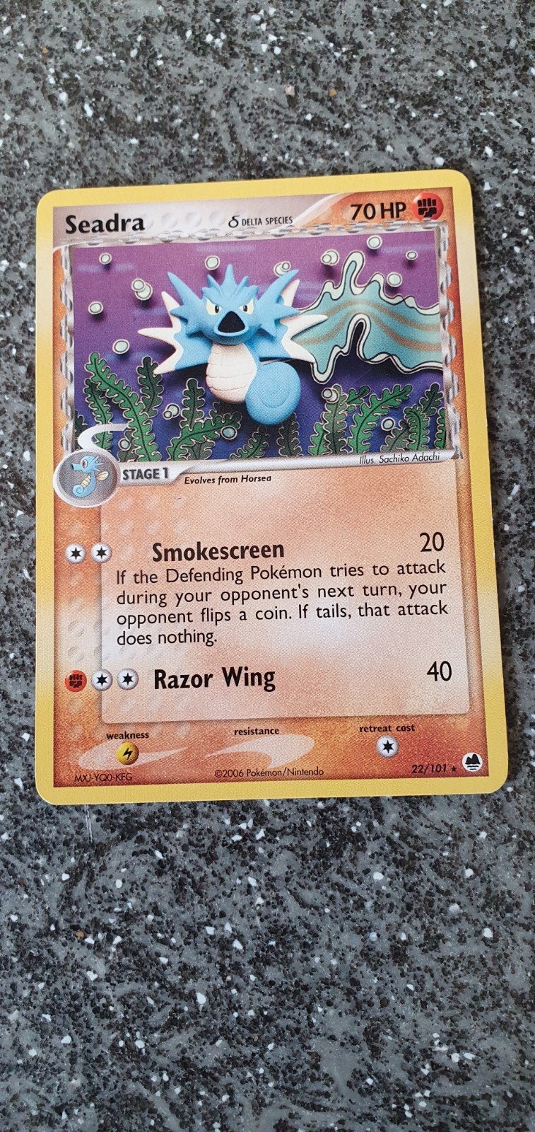 Seadra 22/101 EX Dragon Frontiers Pokemon Kaart, Ophalen of Verzenden