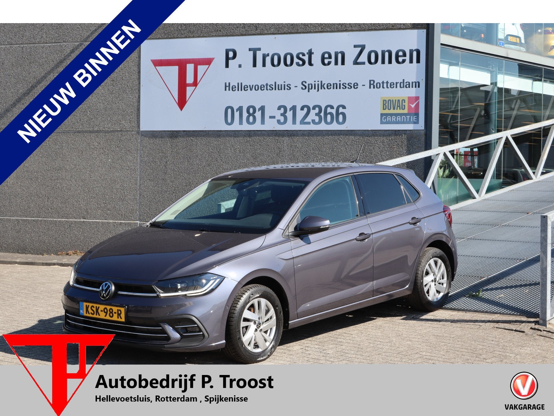 Volkswagen Polo 1.0 TSI Style Automaat! Apple carplay/Stoelv, Auto's, 12 maanden, Stof, Bedrijf, 999 cc