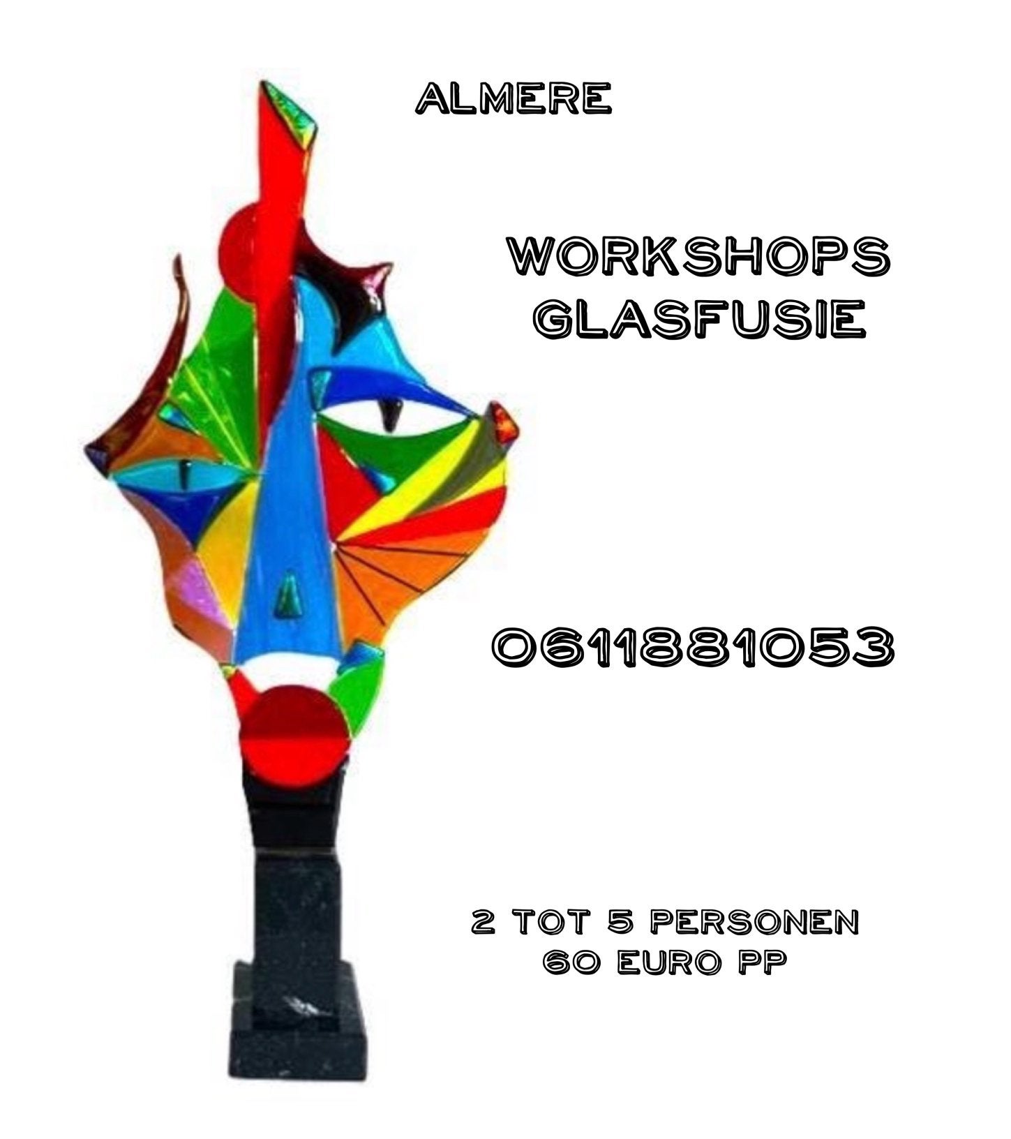 Glasfusie, glaskunst, workshops in Almere, Ophalen