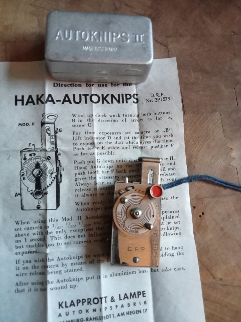 Haka-autoknips compleet met alu doosje en gebruiksaanwijzing, Ophalen of Verzenden, 1940 tot 1960, Overige typen