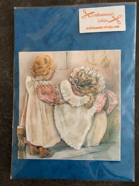 Beatrix Potter 3D Plaatje Egel MrsTiggy Lucy Kaart Scrapbook, Ophalen of Verzenden, Nieuw, Papier of Karton, Overige merken