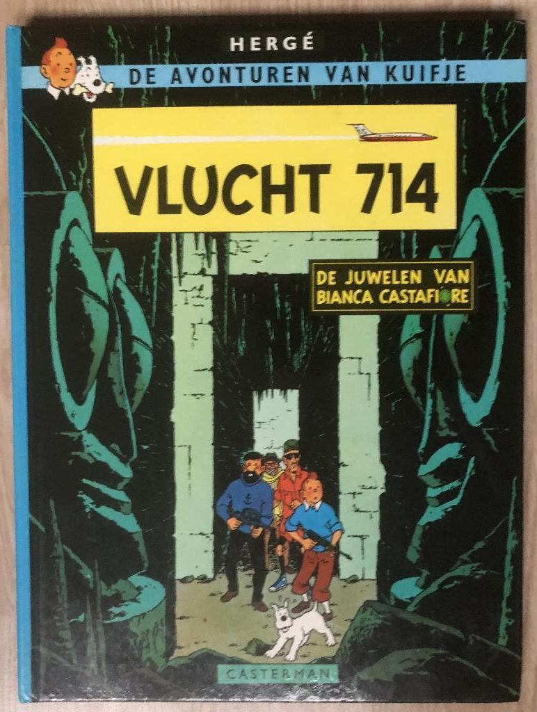 HERGE - KUIFJE - DUBBELALBUM - VLUCHT 714 / DE JUWELEN V, Boeken, Stripboeken, Eén stripboek, Ophalen of Verzenden, Zo goed als nieuw