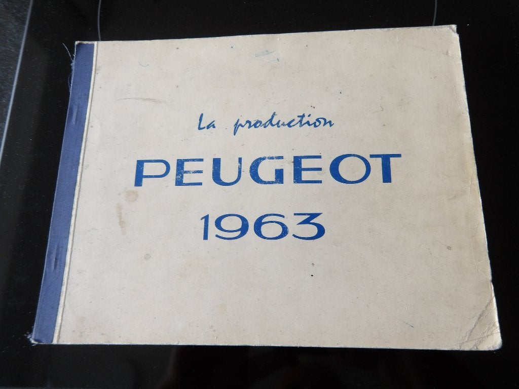 Peugeot Productie 1963 Catalogus/Brochure, Boeken, Auto's | Boeken, Ophalen of Verzenden, Zo goed als nieuw, Peugeot, Peugeot