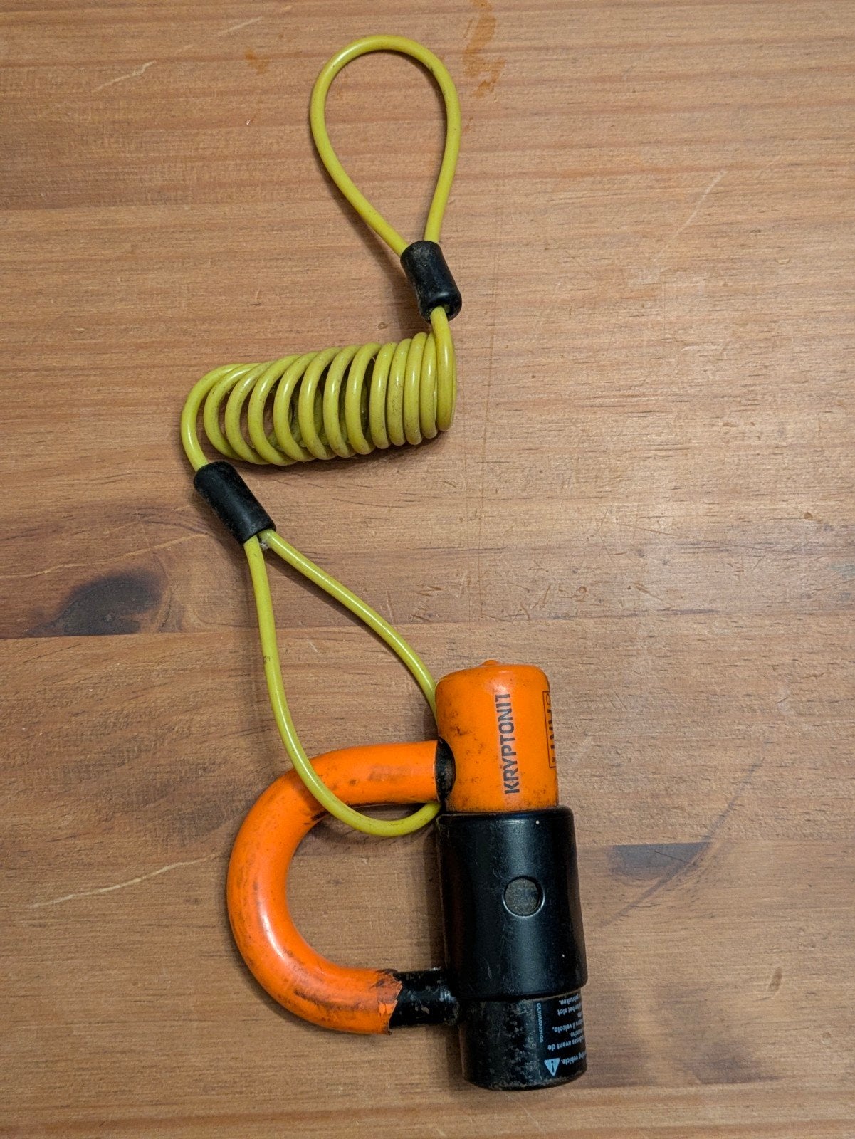 Kryptonite schijfremslot met herinneringskabel, Ophalen