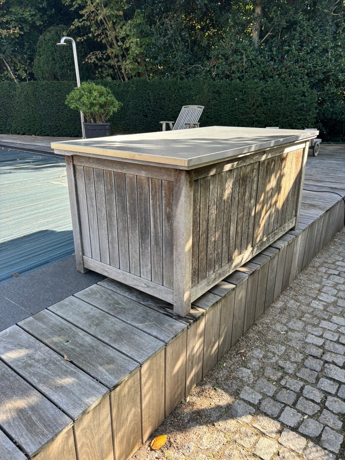 Teak Barlow Tyrie kussenbox, Tuin en Terras, Ophalen, Gebruikt, Hout, Overige typen