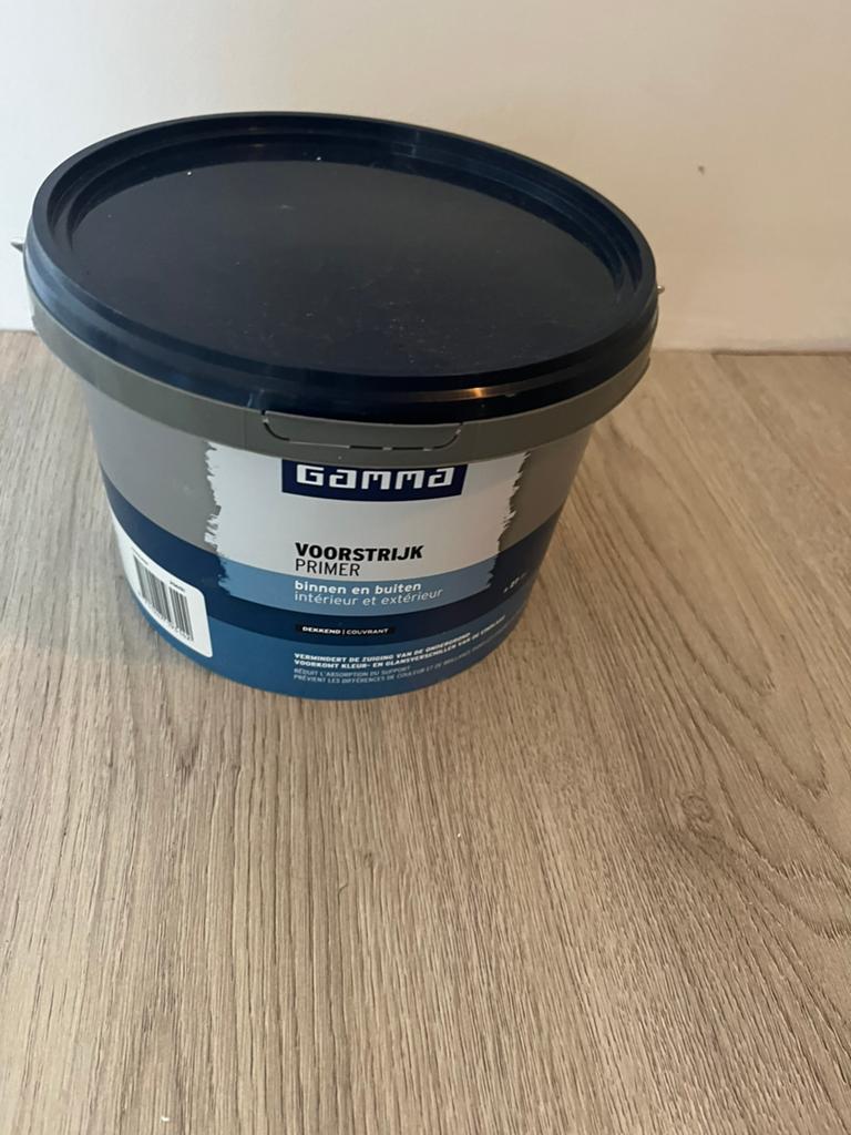 Gamma voorstrijk grijs 2,5 liter nieuw, Ophalen of Verzenden, Nieuw, Grijs