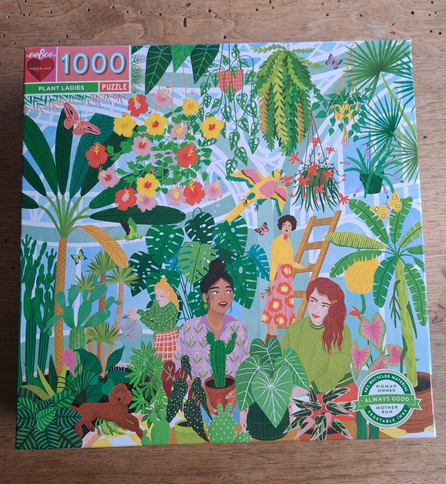 Eeboo Puzzel 1000 Plant Ladies, Ophalen of Verzenden, 500 t/m 1500 stukjes