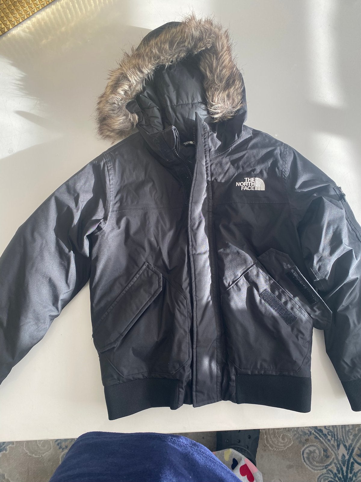 The North Face winterjas met capuchon kindermaat  M, Kinderen en Baby's, Ophalen of Verzenden, Zo goed als nieuw, Jongen, Jas
