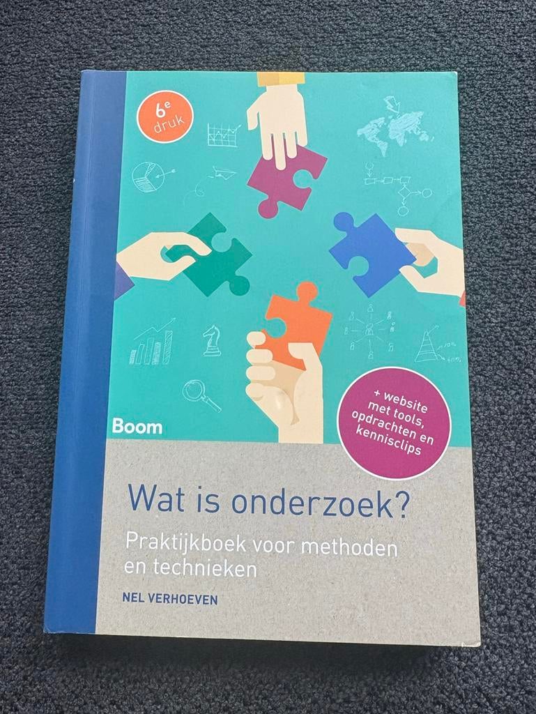 Wat is onderzoek? Nel verhoeven, Boeken, Ophalen of Verzenden, Gamma, Zo goed als nieuw, HBO