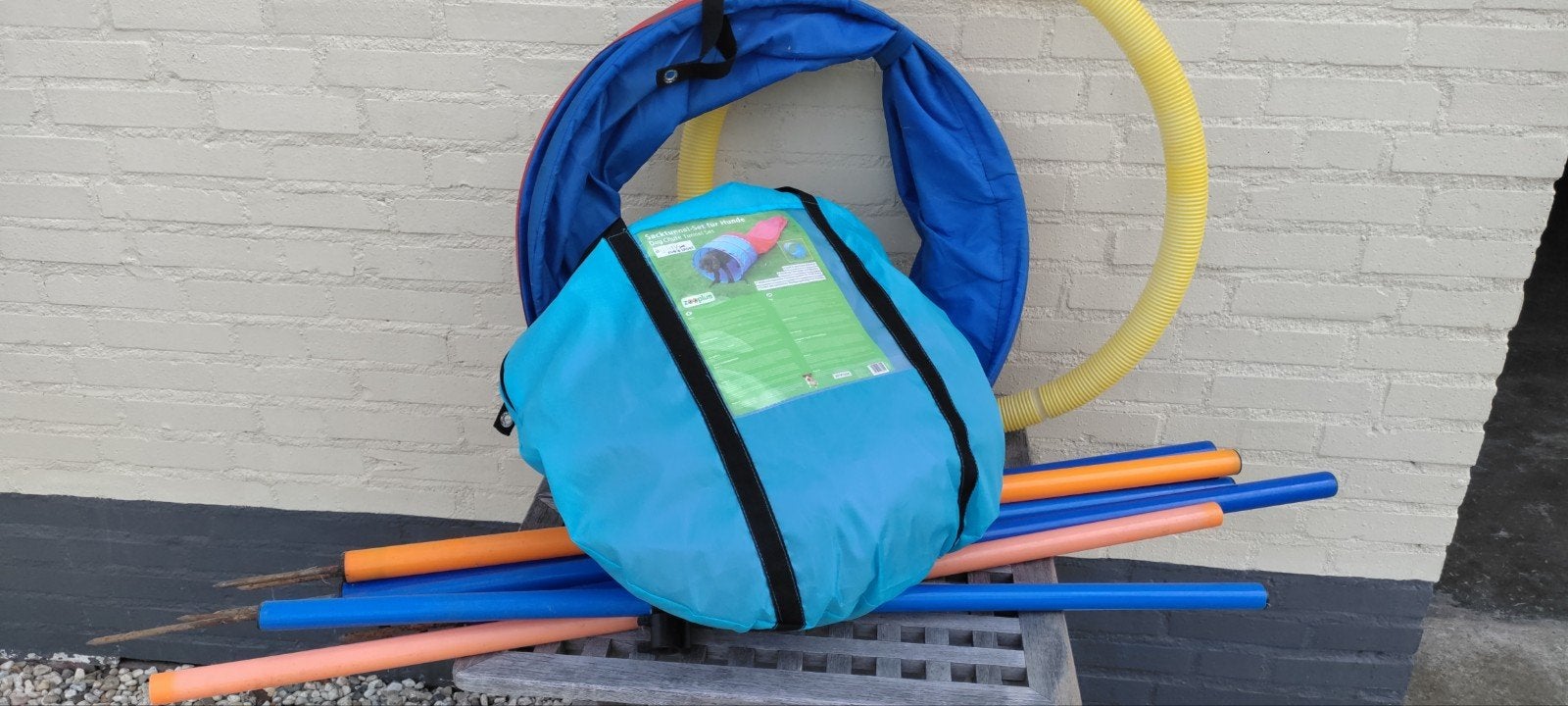 Agility set voor honden, Ophalen