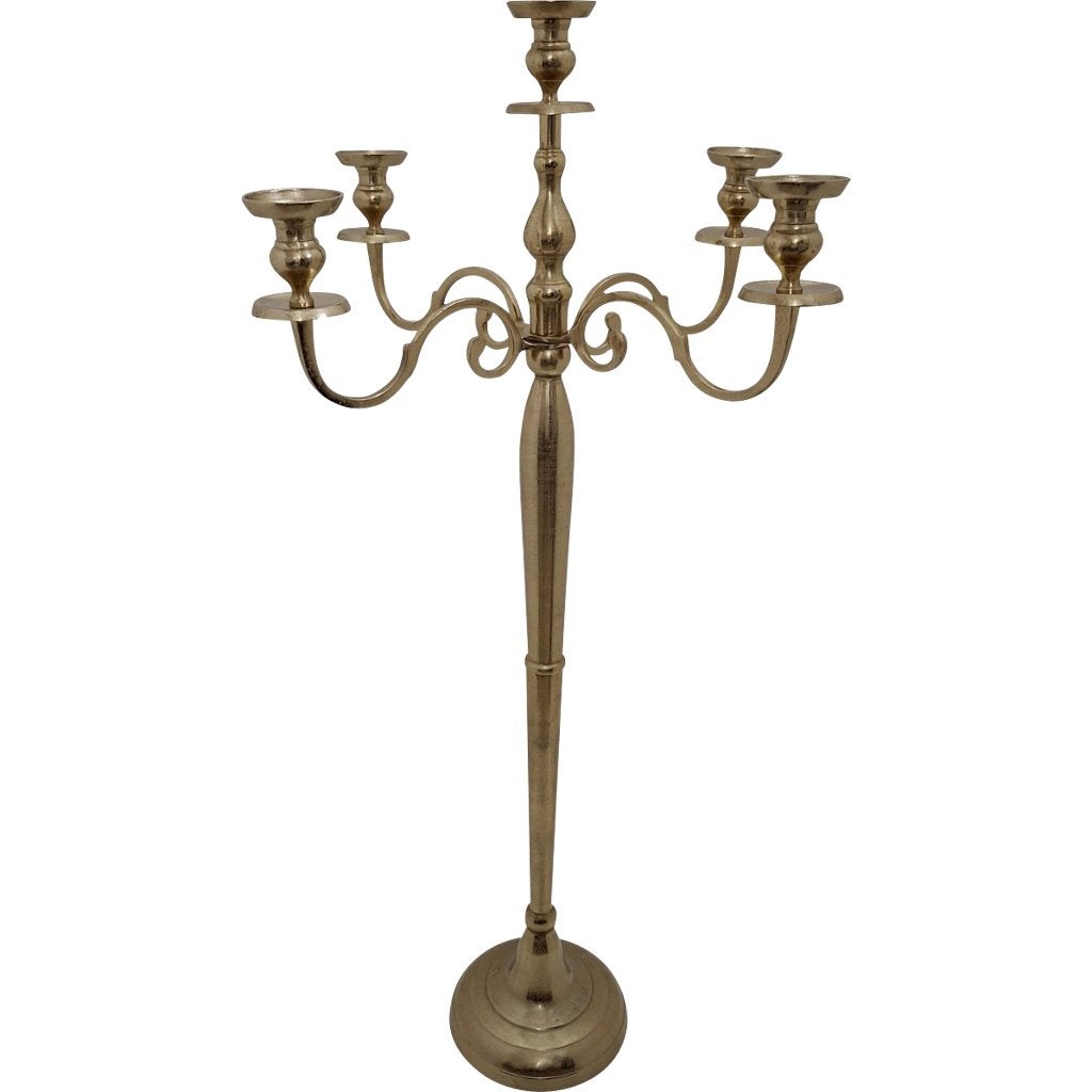 Kandelaar classic brush – goud - 144 cm, Info@edvonline.nl, Inductorstraat 9b 3903 KA Veenendaal, Nieuw, Ophalen of Verzenden