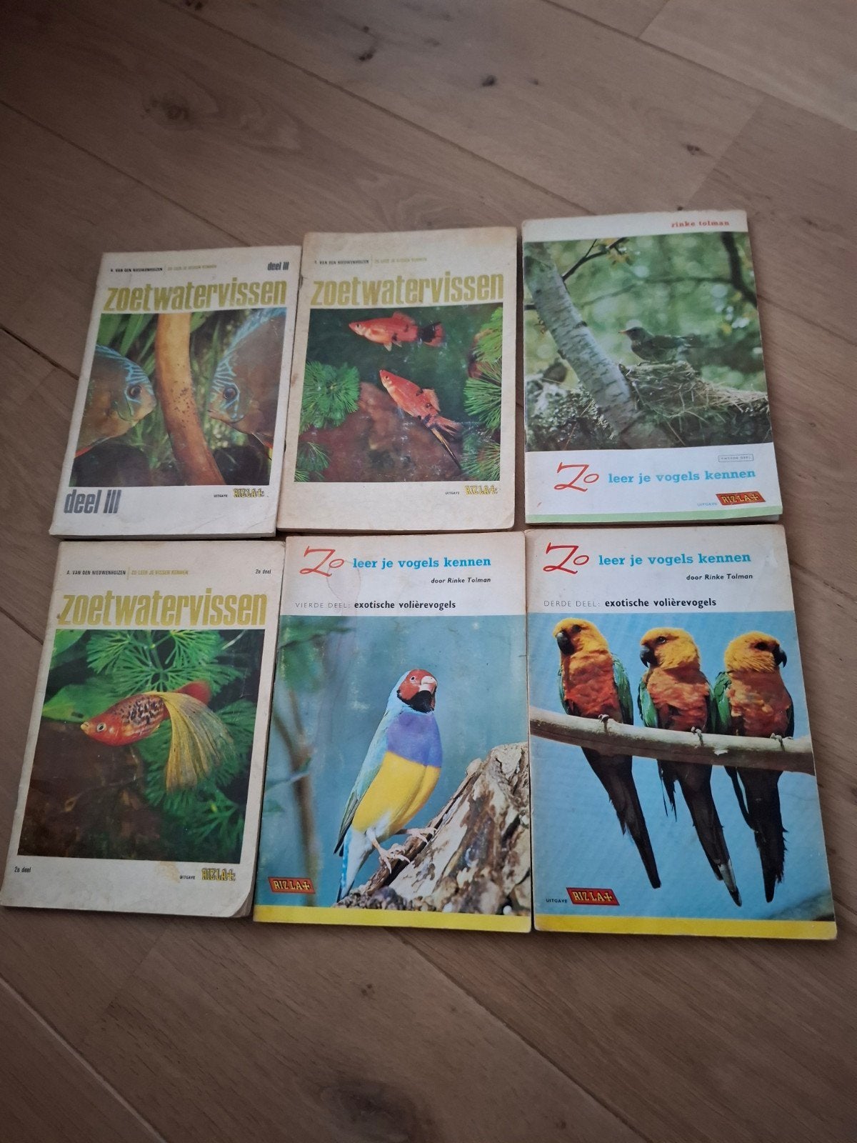 6 Rizla boekjes - Zoetwatervissen en Vogels, Ophalen of Verzenden, Zo goed als nieuw, Overige onderwerpen, Rinke Tolman