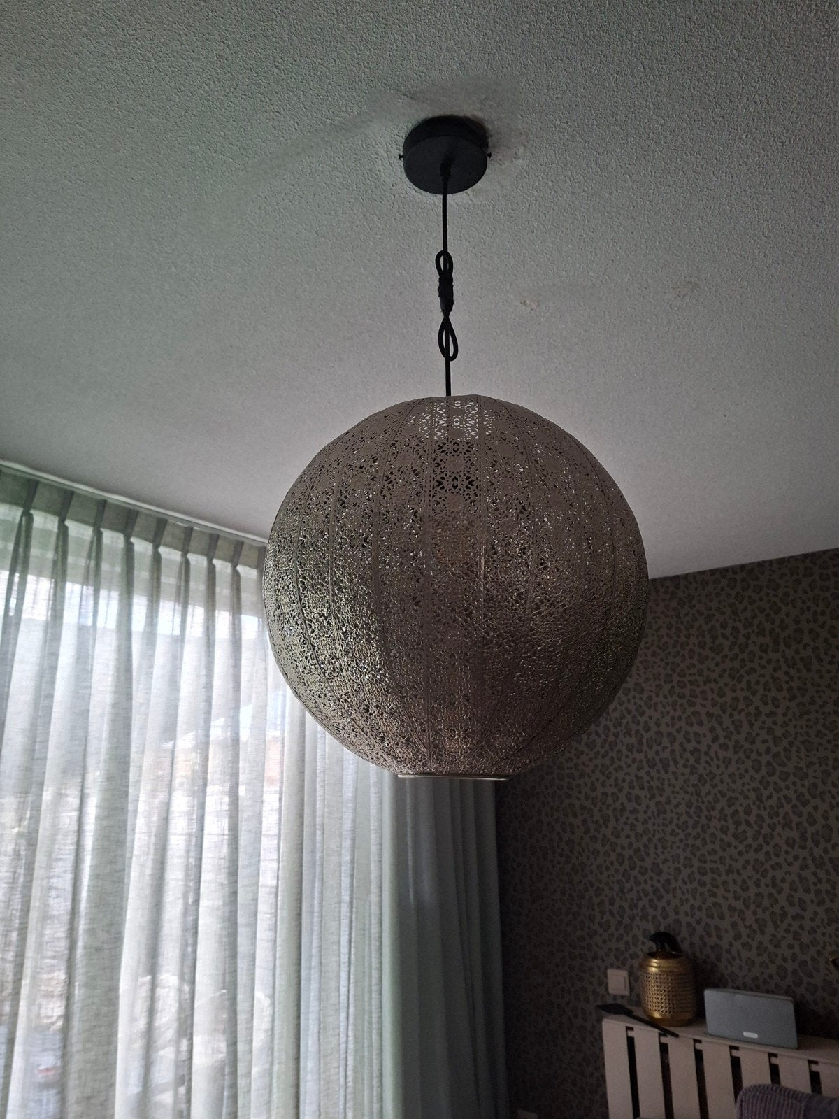 Gamma Aisha hanglamp 40cm met E27 fitting en LED lamp, Huis en Inrichting, Lampen | Hanglampen, Ophalen of Verzenden, Gebruikt