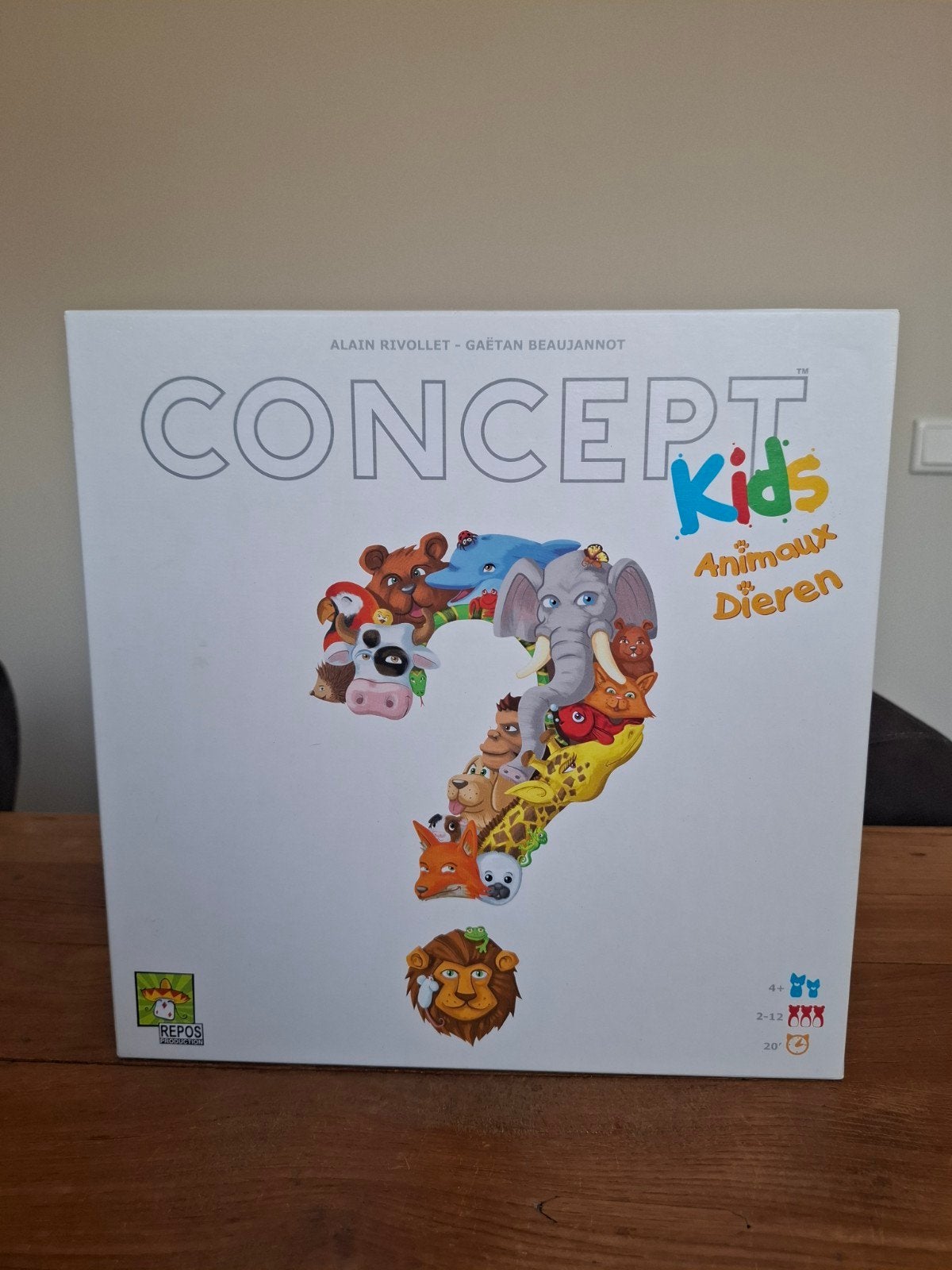 Concept Kids: Dieren - Educatief bordspel voor kinderen, Een of twee spelers, Ophalen of Verzenden, Zo goed als nieuw, Repos Production