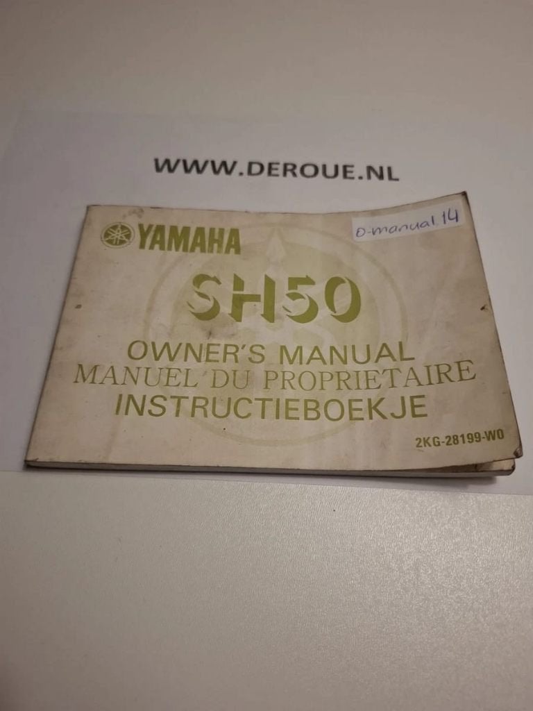 14 0WNERS MANUAL YAMAHA SH50 1987 USED, Ophalen of Verzenden, Yamaha