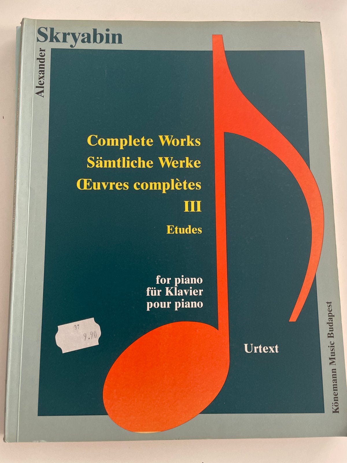 Skryabin Complete Works III Etudes - Piano bladmuziek, Gebruikt, Klassiek, Ophalen of Verzenden, Artiest of Componist
