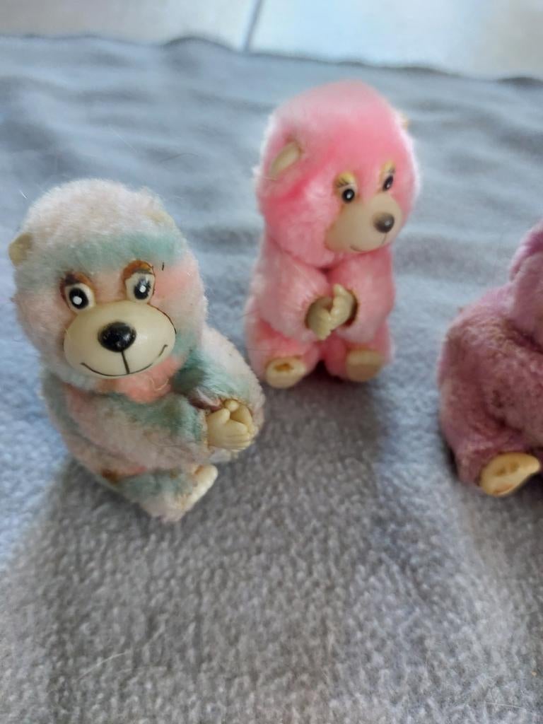 4x care bears troetelbeer knijpbeestjes, Ophalen of Verzenden, Stoffen beer, Overige merken