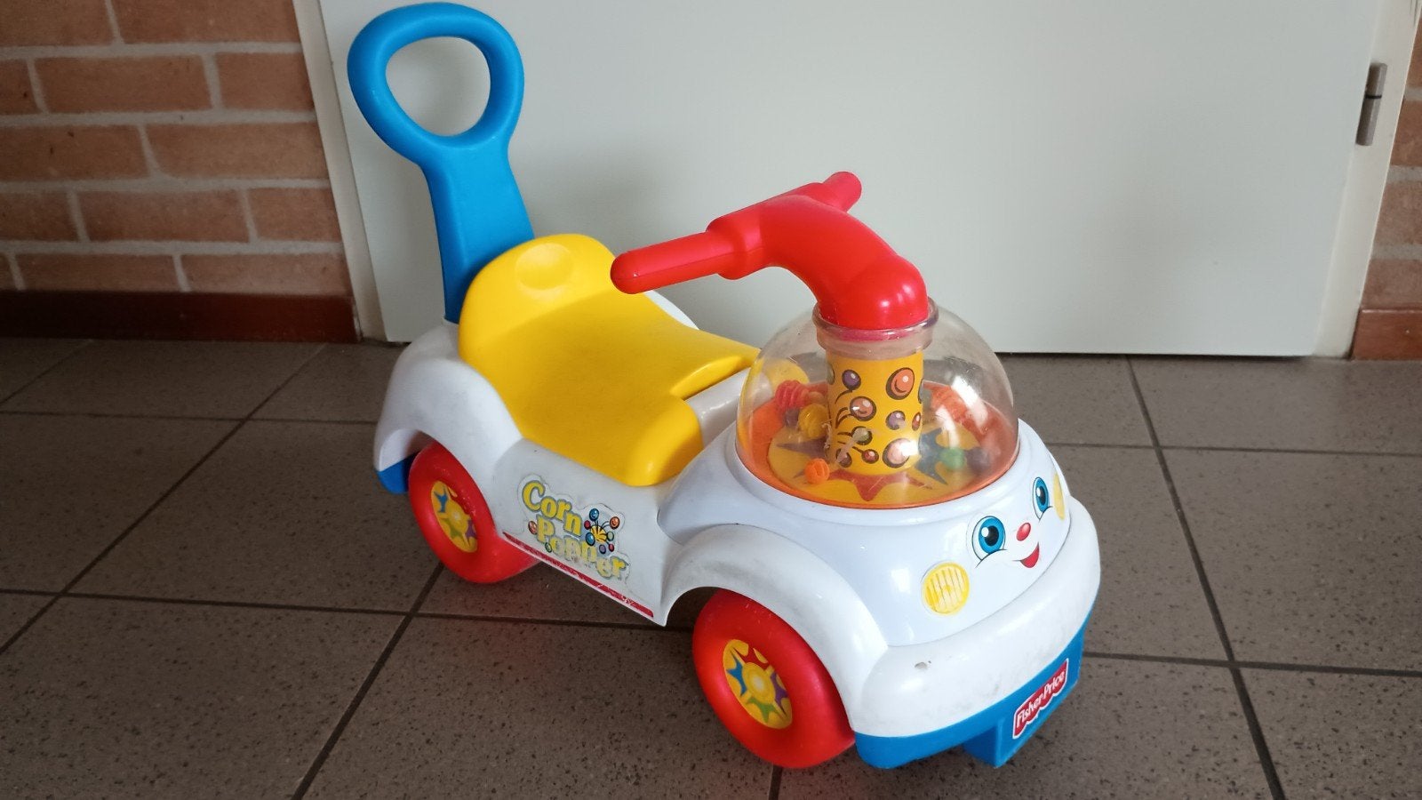 Fisher-Price Corn Popper Loopwagentje, Ophalen of Verzenden, Gebruikt, Duw- of Trekspeelgoed, Met geluid