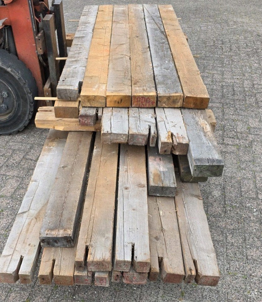 Partij balken 15x7.5cm. 23 stuks diverse lengtes, Ophalen, Gebruikt, 250 cm of meer, Balken