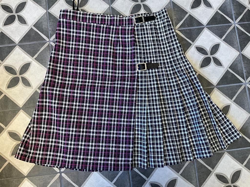 Gothic/alternative kilt/rok/ geblokt maat M, Maat 38/40 (M), Zwart, Nieuw, Ophalen of Verzenden