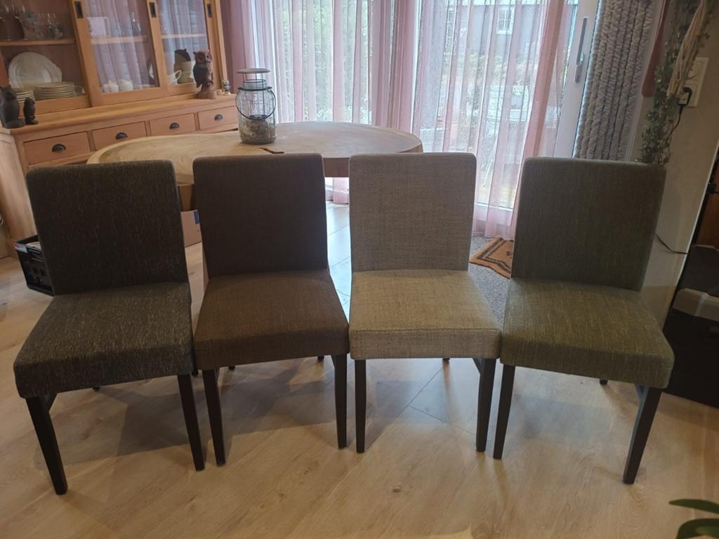 4 eetkamerstoelen, Ophalen, Gebruikt, Overige kleuren, Vier