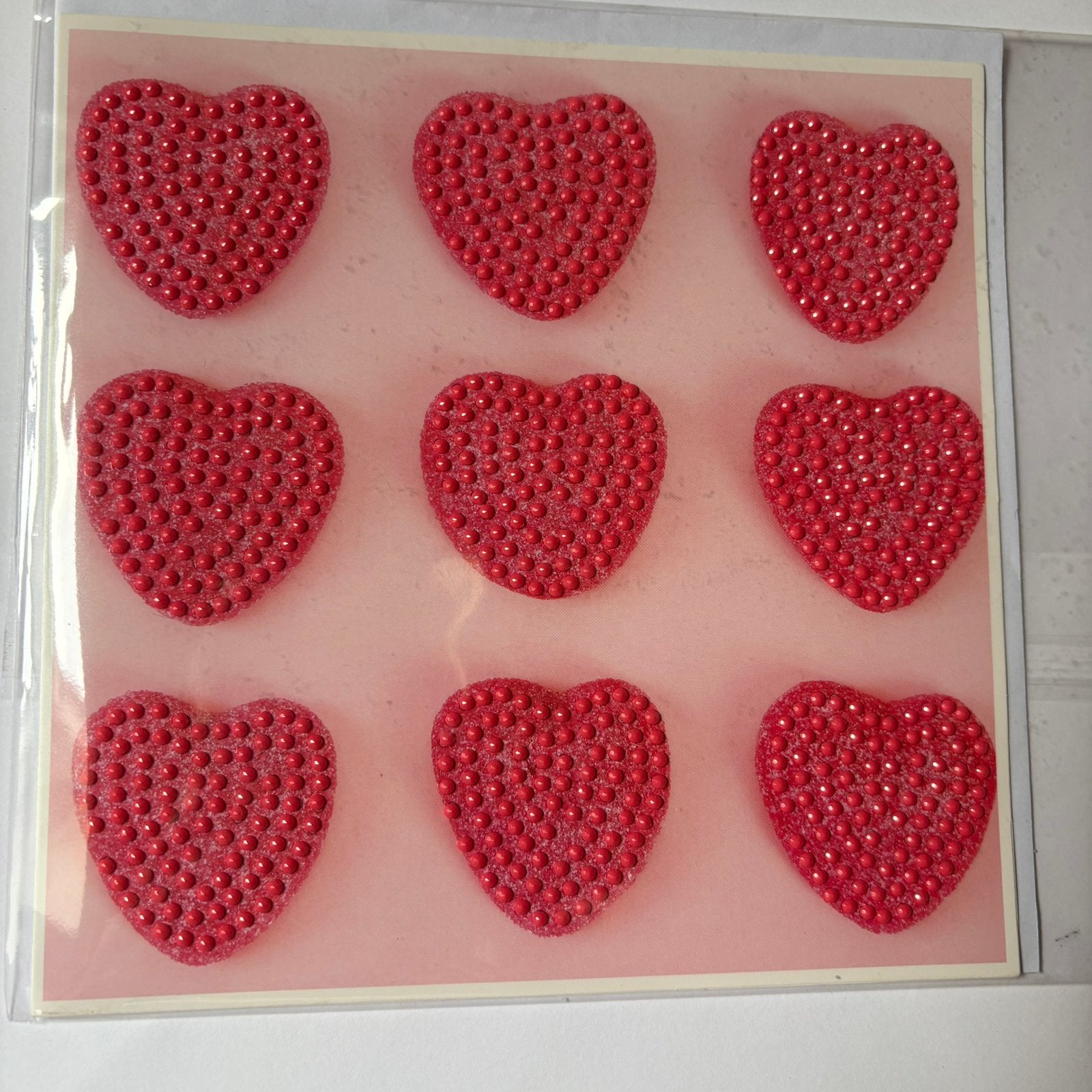 Diamond oainting kaart 18x18 hartjes, Ophalen of Verzenden, Zo goed als nieuw, Overige thema's