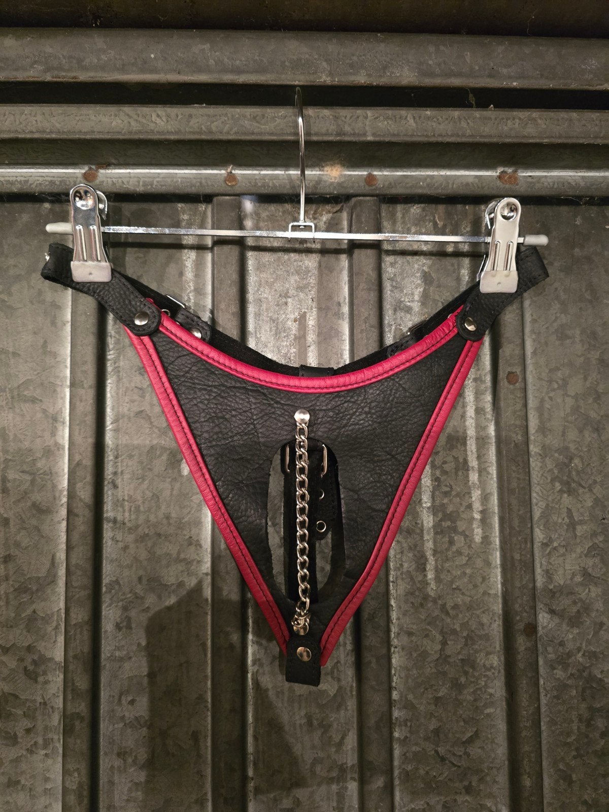 Nieuw leren verstelbaar string maat M, Verzenden, Zwart, Slip