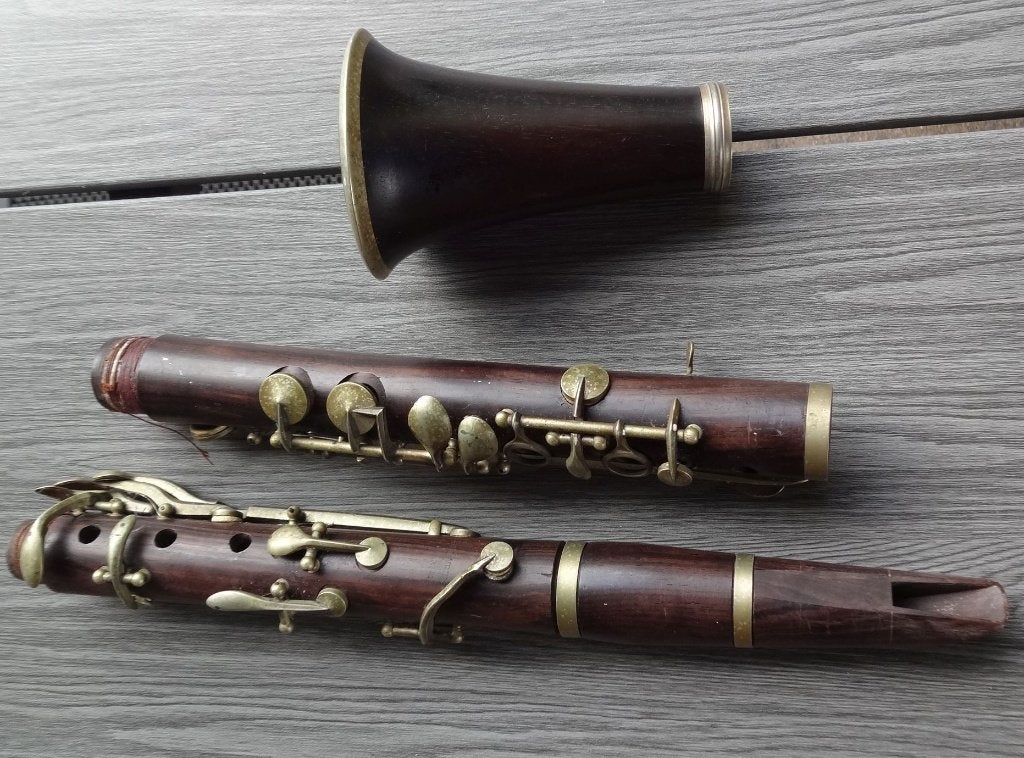 hele oude CLARINET   gesigneerd M. de Vries Brevete Lierre, Ophalen of Verzenden, Gebruikt, Hout, Overige typen
