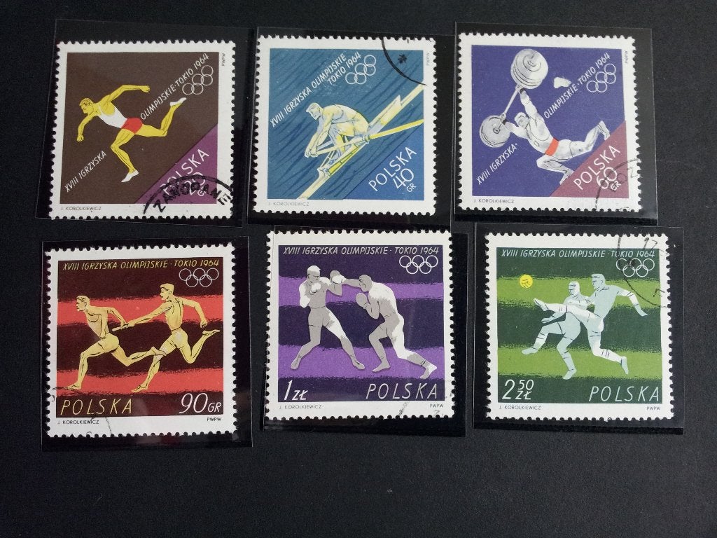 Polen Olympische Spelen 1964 Tokio gestempeld, Ophalen of Verzenden, Polen, Gestempeld