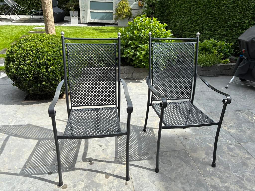 Royal Garden Kettler tuinstoelen en bankje, Tuin en Terras, Tuinstoelen, Ophalen, Gebruikt, Metaal, Stapelbaar