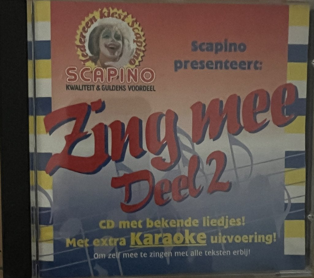 Scapino presenteert: Zing mee Deel 2 - CD met karaoke, Cd's en Dvd's, Gebruikt, Overige genres, Ophalen of Verzenden, Inclusief doosje