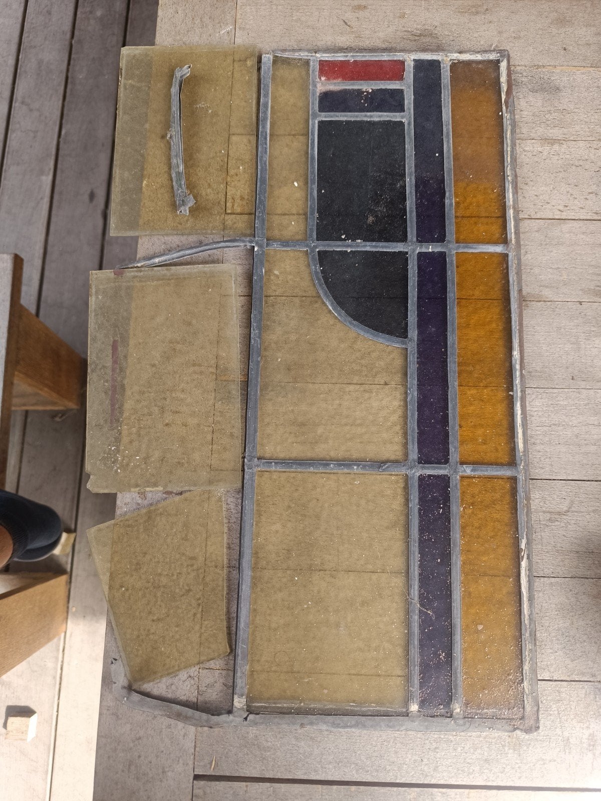 antiek glas en lood voor hobbyist, Ophalen, Minder dan 80 cm, Minder dan 80 cm