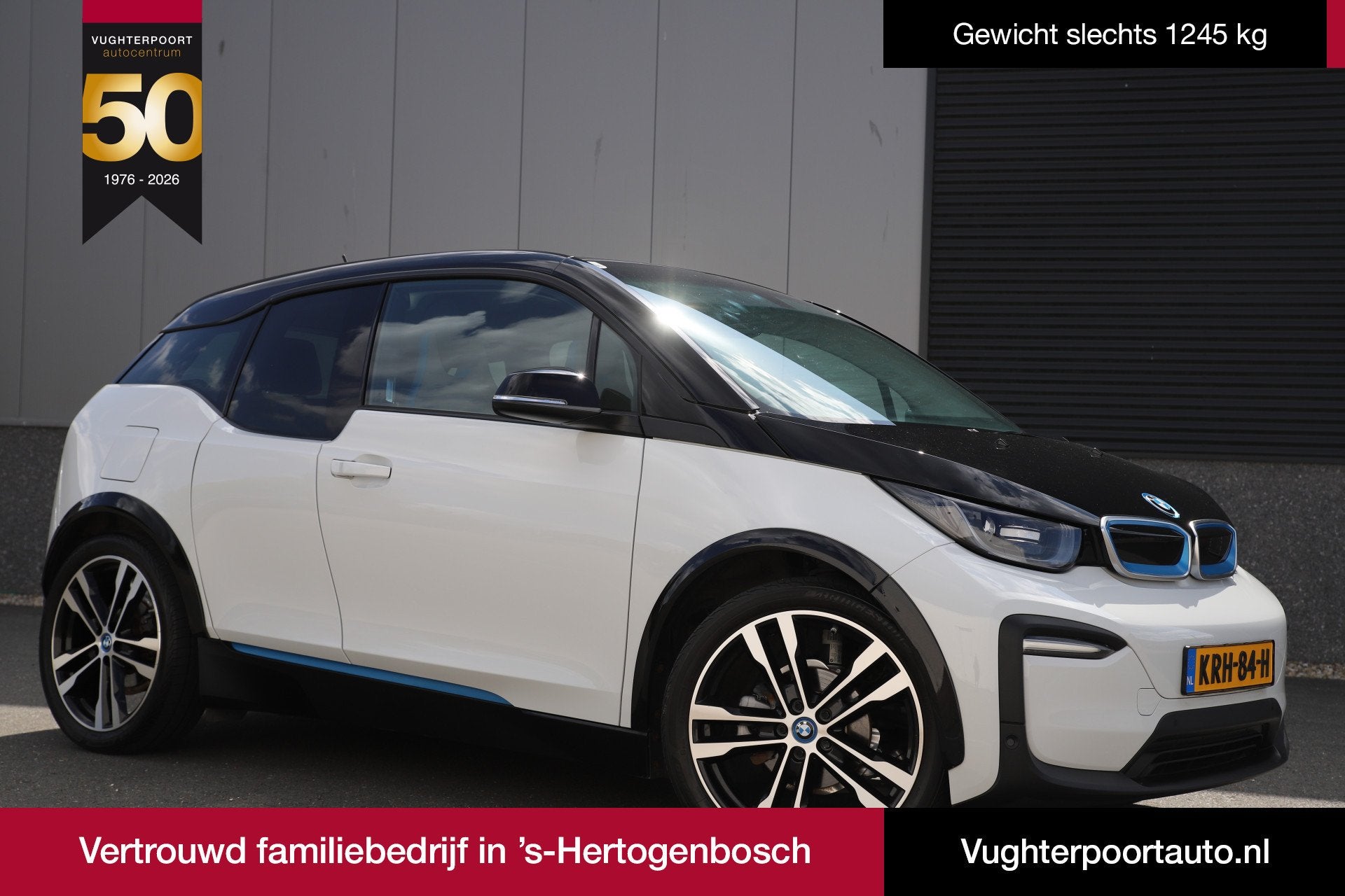 BMW i3 Business-Sport 120Ah/42 kWh/W-pomp/Led/20 inch/3-fase, Auto's, Automaat, Gebruikt, 4 stoelen, Wit