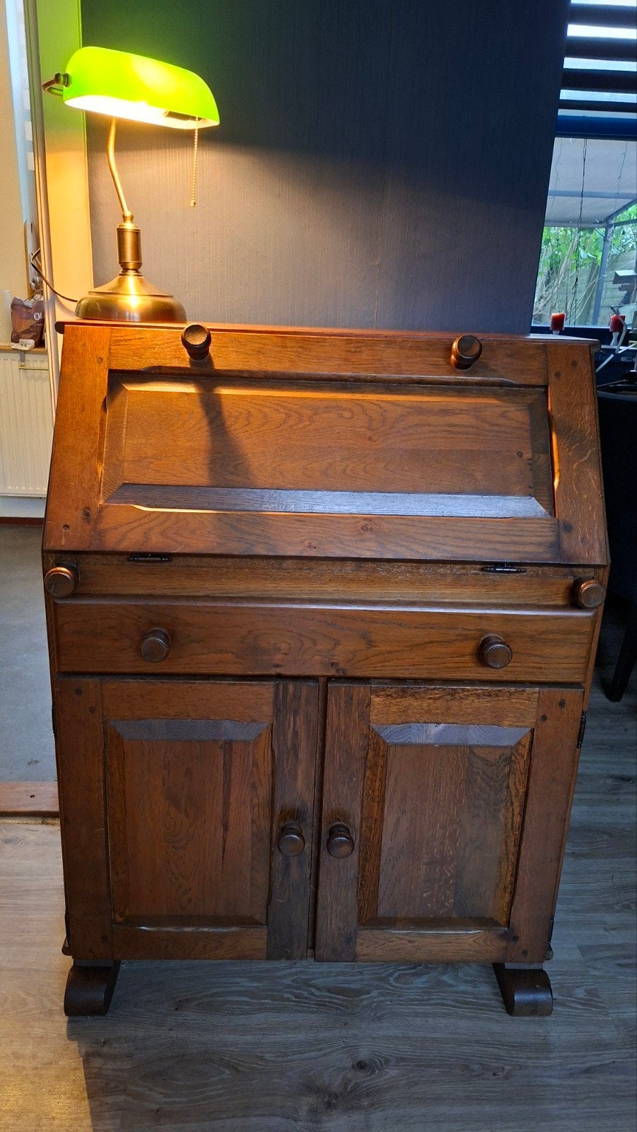 Eiken Secretaire Bureau - 110x84x50 cm, Huis en Inrichting, Ophalen