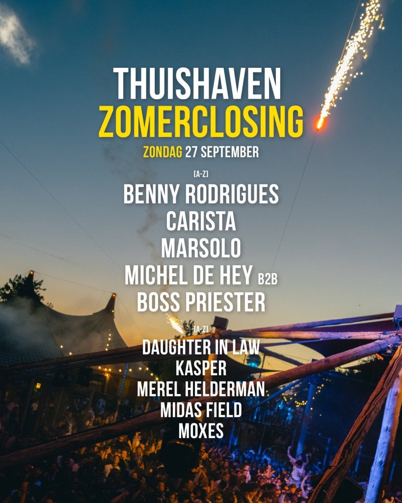 Thuishaven ZomerClosing Tickets – 2026 – Amsterdam, Twee personen, September