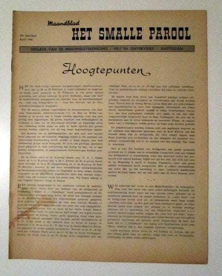 Jaap Eden in Het Smalle Parool - 29e Smaldeel - April 1950., Boeken, Verzenden, Gelezen, Muziek, Film of Tv