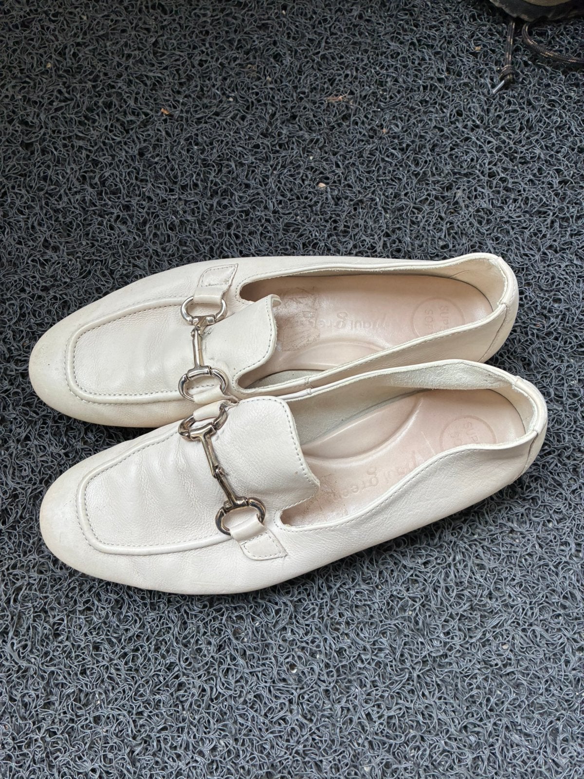 Paul Green leren loafers mt 39 zgan beige/roomkleur, Verzenden, Zo goed als nieuw, Instappers, Beige