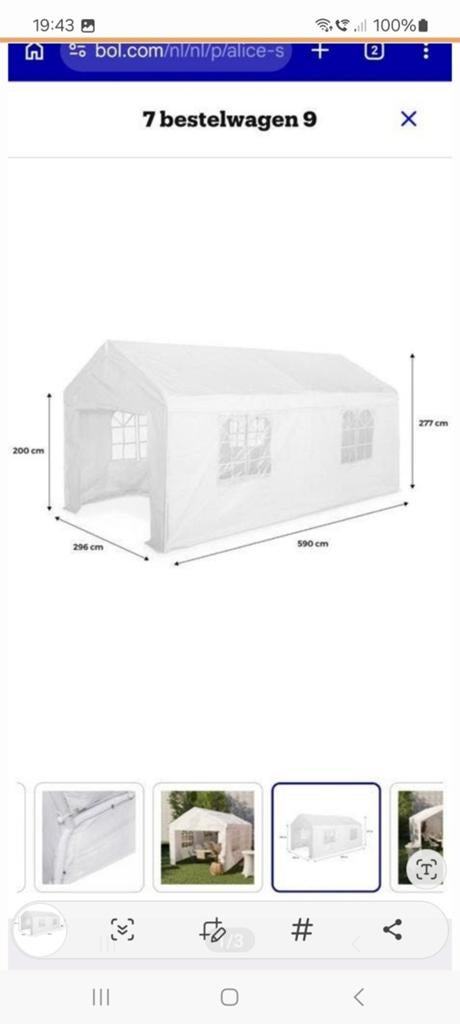 Partytent, Tuin en Terras, Partytenten, Ophalen of Verzenden, 5 tot 8 meter