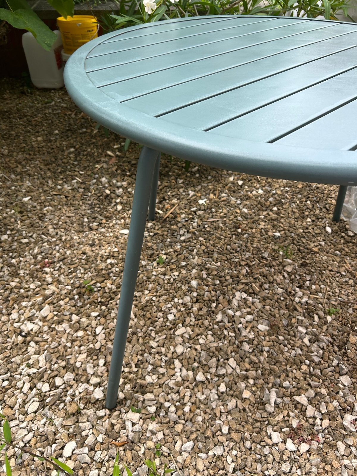 Ronde tuintafel Sissy boy - groen/blauw, Ophalen, Gebruikt, Rond, Metaal