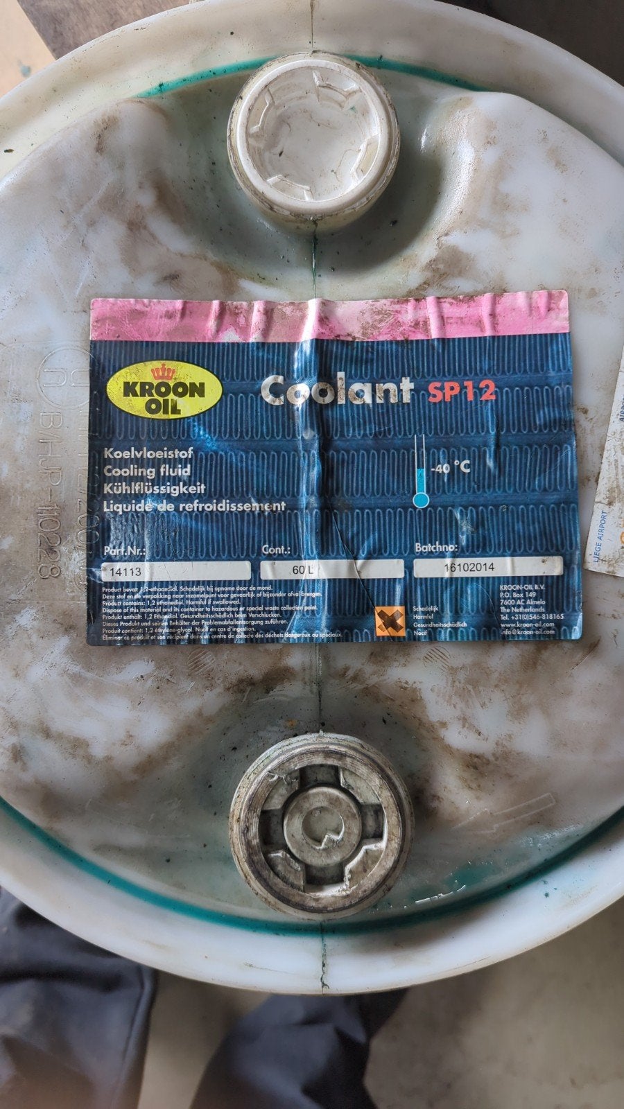Kroon Oil Coolant SP12 Koelvloeistof 60L -40C, Ophalen