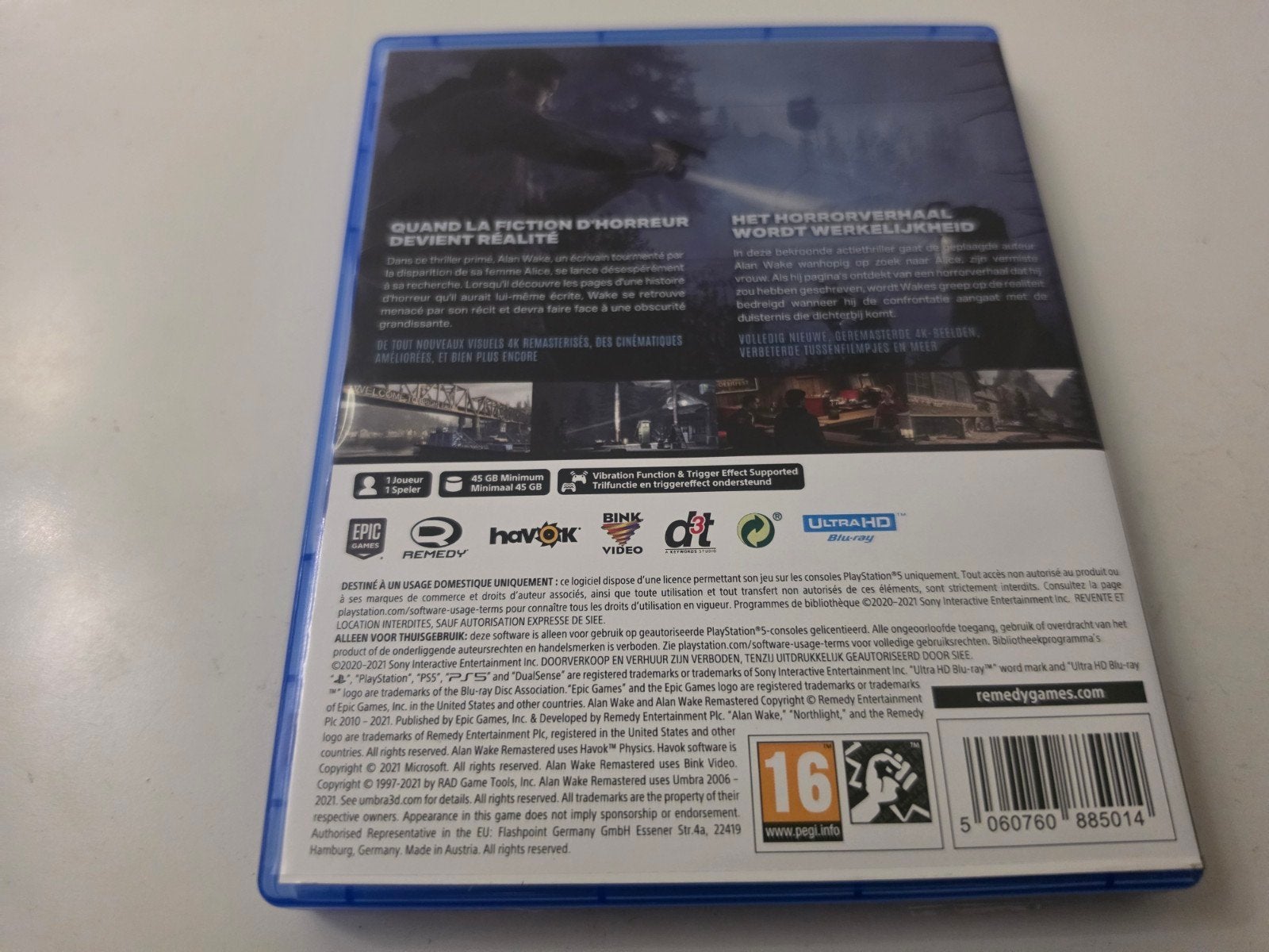 Alan Wake Remastered PS5 - Horror Game Lees Beschrijving, Avontuur en Actie, 1 speler, Nieuw, Ophalen of Verzenden