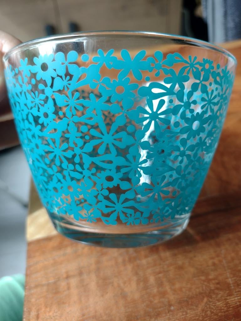 IKEA Godta met blauw bloemenpatroon, Ophalen of Verzenden, Overige stijlen, Glas, Schaal of Schalen