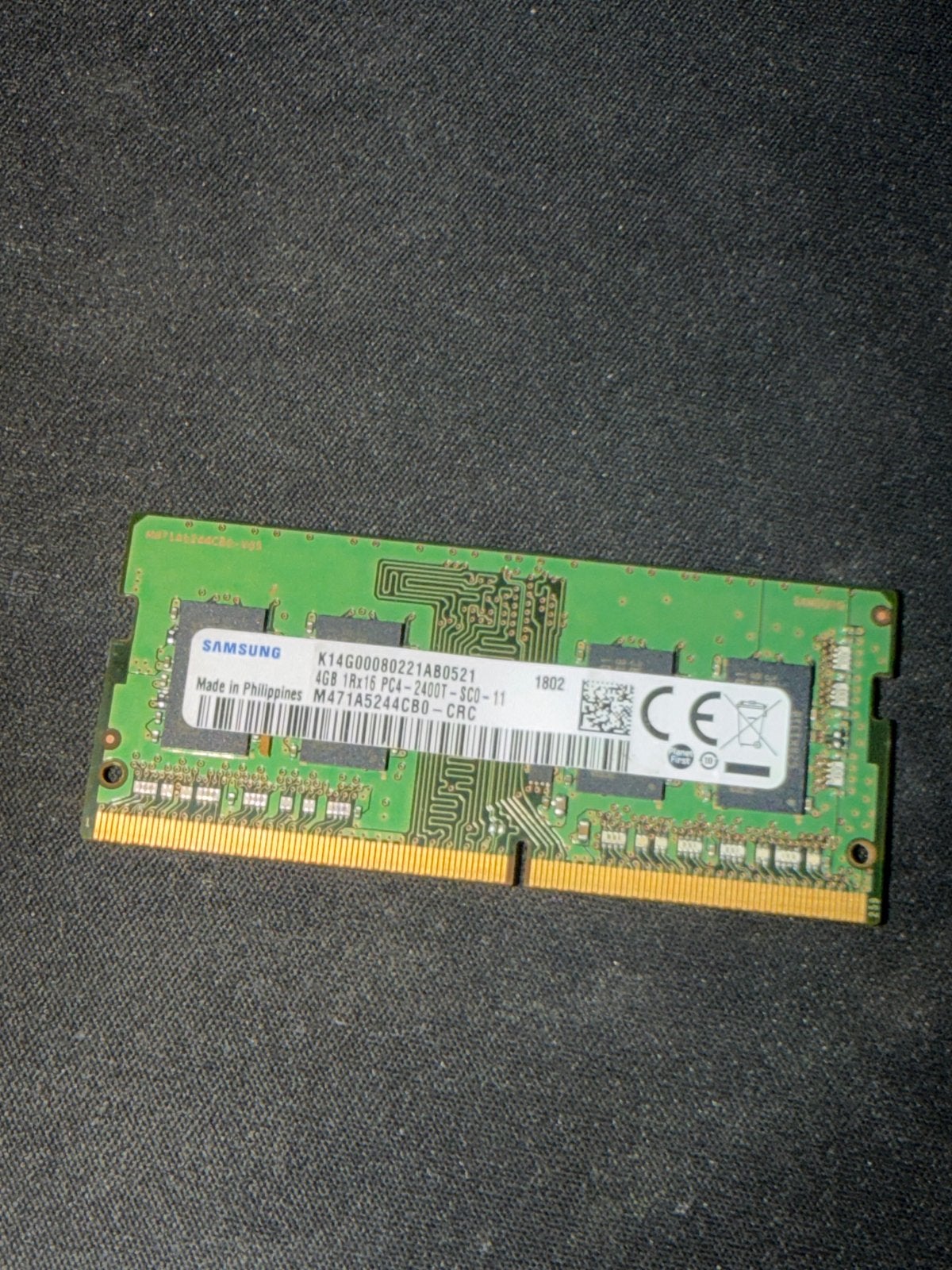 4GB DDR4 RAM Geheugen, Computers en Software, RAM geheugen, DDR4, Ophalen of Verzenden, Zo goed als nieuw, Laptop
