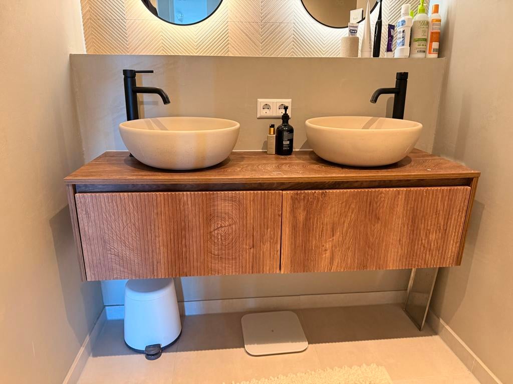 BRAUER Embrace Wavy wastafelonderkast 140 Forest Cacao NIEUW, Huis en Inrichting, Badkamer | Badkamermeubels, Ophalen, 100 tot 150 cm