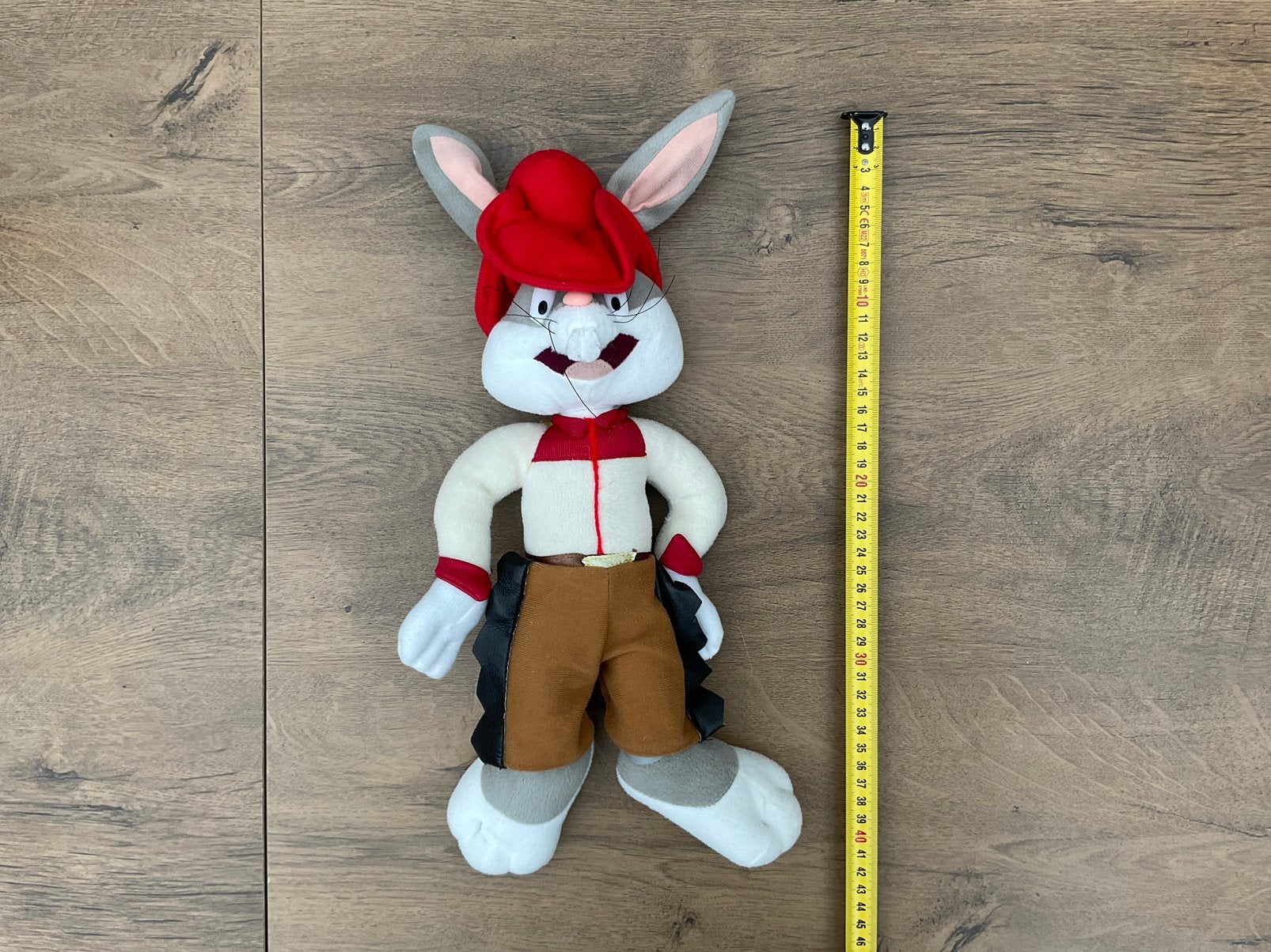 Zgan, niet kapot Looney Tunes Famosa Bugs Bunny ca 40cm, Ophalen, Looney Tunes, Zo goed als nieuw, Beeldje of Figuurtje