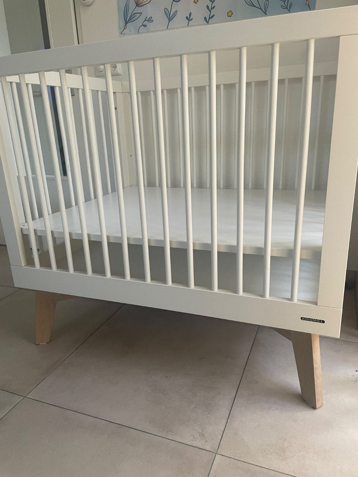 Kidsmill Sixties box wit mat, Ophalen, Verstelbaar, 90 cm, Eenpersoons