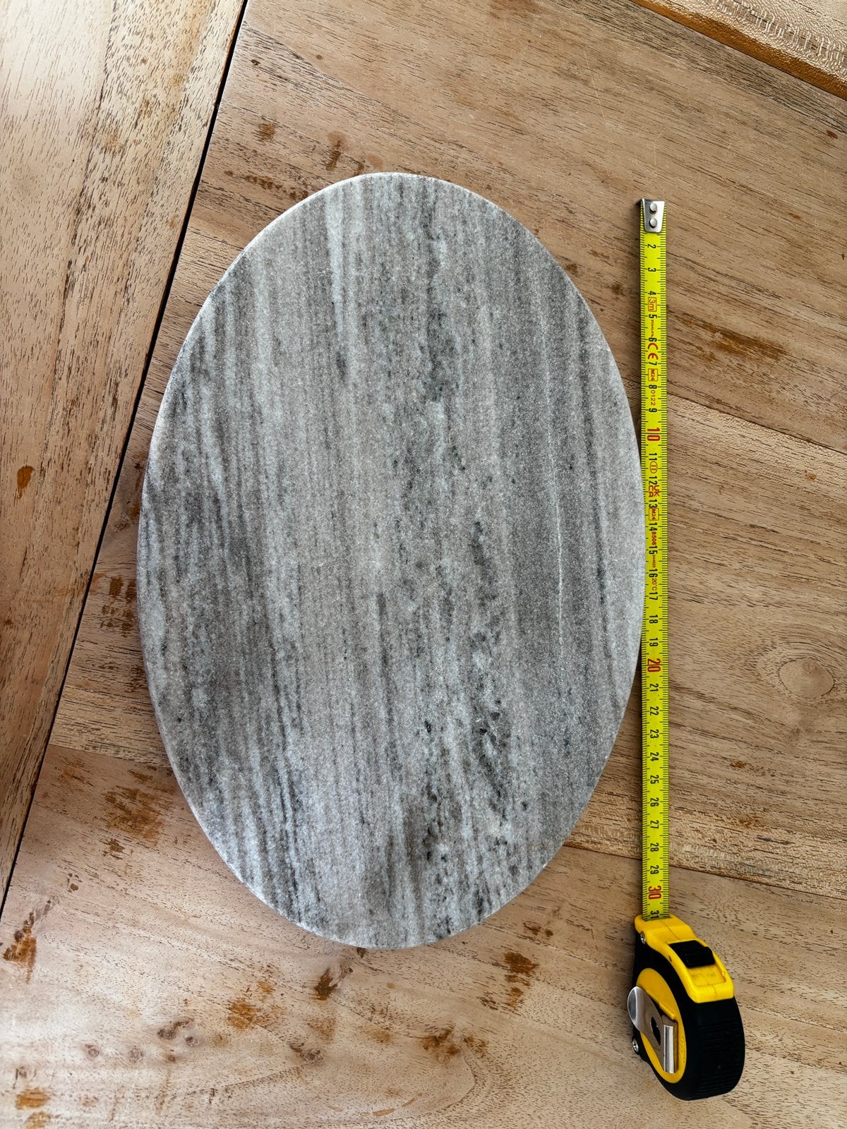 Ovale marmeren plateau 30 breed, Ophalen, Zo goed als nieuw, Ovaal, Overige materialen